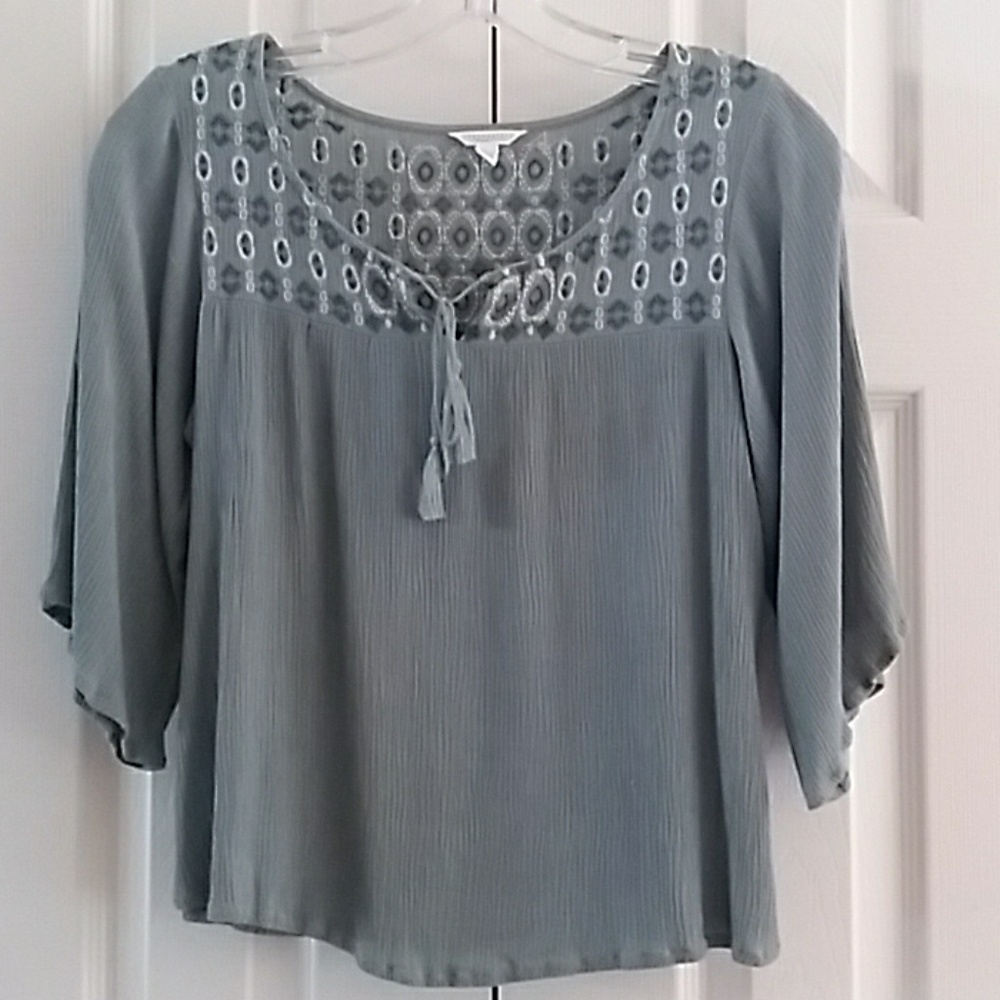 Aeropostale Teal Boho Blouse